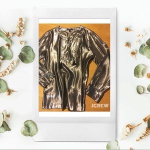Jcrew metallic gold shirt size 8